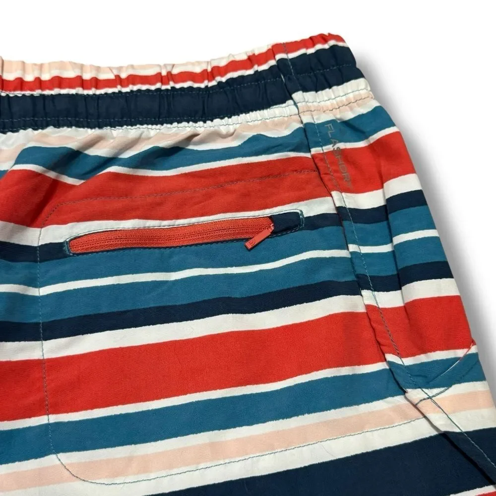 North Face Class V Shorts L Striped Trail Core Swim Hike Outdoor Summer